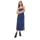 Generic Women's Denim Solid Shoulder Straps Dress (Blue) Generic Women's Denim Solid Shoulder Straps Dress (Blue)