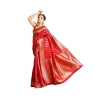 Generic Women's Soft Lichi Silk Printed Saree With Unstitched Blouse 5.5Mtr (Red)