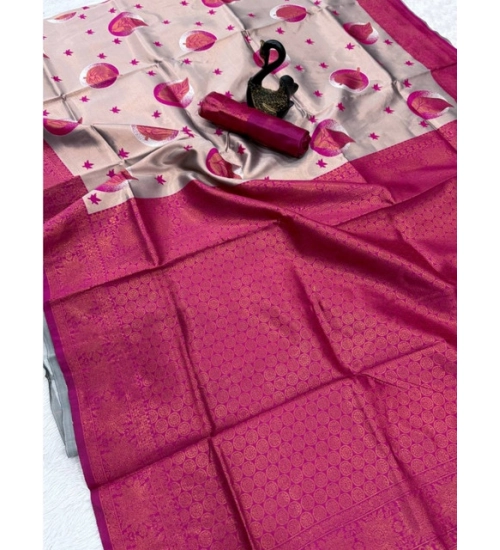 Generic Women's Banarasi Silk Jacquard Work Saree With Unstitched Blouse 5.5Mtr (Pink) Generic Women's Banarasi Silk Jacquard Work Saree With Unstitched Blouse 5.5Mtr (Pink)