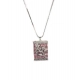 Generic Women's Brass Silver Plated Pendant Set (Pink) Generic Women's Brass Silver Plated Pendant Set (Pink)