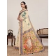 Generic Women's Linen Floral Printed Saree With Unstitched Blouse 5.5Mtr (Beige) Generic Women's Linen Floral Printed Saree With Unstitched Blouse 5.5Mtr (Beige)