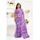 Generic Women's Faux Linen Floral Print Ready to wear Saree With Unstitched Blouse 5.5Mtr (Purple) Generic Women's Faux Linen Floral Print Ready to wear Saree With Unstitched Blouse 5.5Mtr (Purple)
