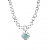 Generic Women's Brass Silver Plated Necklace set (Turquoise) Generic Women's Brass Silver Plated Necklace set (Turquoise)