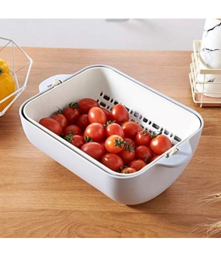 Generic Pack Of 2_Multi-Purpose Kitchen Basket – Ideal for Straining, Sieving, Washing And Holding Fruits or Foods (Color: Assorted )