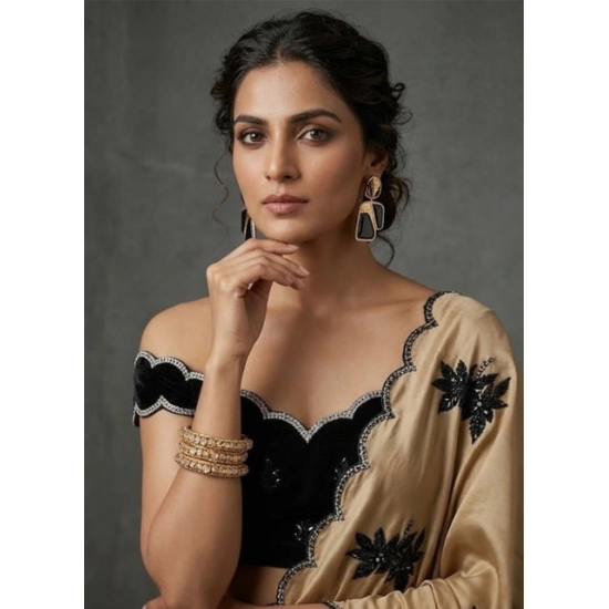 Generic Women's Viscose Silk Embroidered Saree With Unstitched Blouse 5.5Mtr (Beige) Generic Women's Viscose Silk Embroidered Saree With Unstitched Blouse 5.5Mtr (Beige)