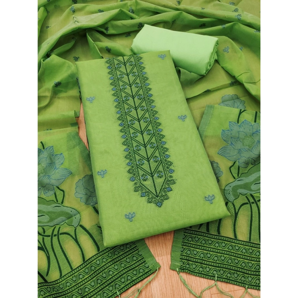 Generic Women's Banarasi Silk Printed Unstitched Salwar Suit Material With Dupatta (Pista, 3Mtrs) Generic Women's Banarasi Silk Printed Unstitched Salwar Suit Material With Dupatta (Pista, 3Mtrs)