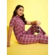 Generic Girl's Cotton Checkered Short Sleeves Jumpsuit (Pink)
