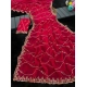 Generic Women's Slik Embellished Saree With Unstitched Blouse 5.5Mtr (Pink)