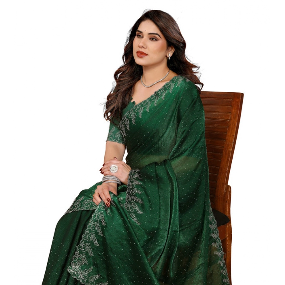 Generic Women's Georgette Printed Saree With Unstitched Blouse 5.5Mtr (Green) Generic Women's Georgette Printed Saree With Unstitched Blouse 5.5Mtr (Green)