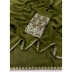 Generic Women's Chiffon Embroidered Saree With Unstitched Blouse 5.5Mtr (Olive Green) Generic Women's Chiffon Embroidered Saree With Unstitched Blouse 5.5Mtr (Olive Green)