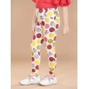 Generic Girl's Cotton Lycra Floral Elasticated Jeggings (Multicolor)