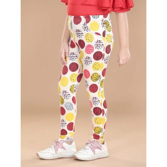 Generic Girl's Cotton Lycra Floral Elasticated Jeggings (Multicolor) Generic Girl's Cotton Lycra Floral Elasticated Jeggings (Multicolor)