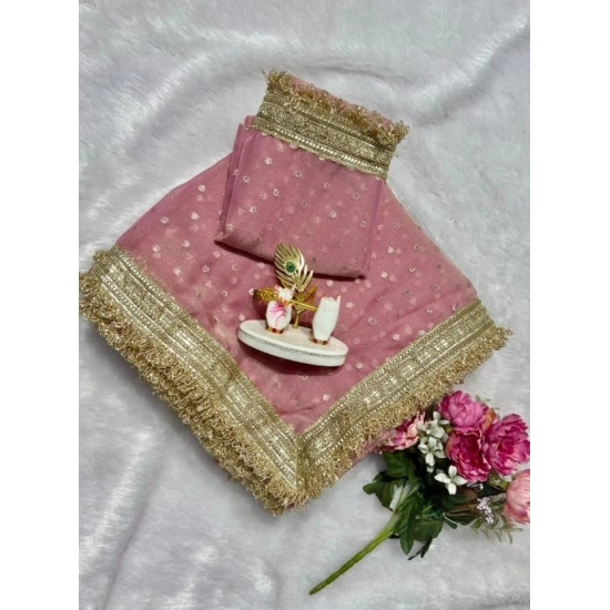 Generic Women's Silk Embellished Saree With Unstitched Blouse 5.5Mtr (Pink) Generic Women's Silk Embellished Saree With Unstitched Blouse 5.5Mtr (Pink)