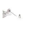 Generic Women's Brass Silver Plated Drop Earrings (Pink) Generic Women's Brass Silver Plated Drop Earrings (Pink)