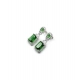 Generic Women's Brass Silver Plated Drop Earrings (Green) Generic Women's Brass Silver Plated Drop Earrings (Green)