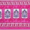 Generic Fleece Floral Printed Double Polar Warm Bedsheet with 2 Pillow Cover (Pink)