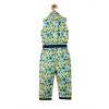 Generic Girl's Cotton Floral Sleeveless Jumpsuit (Yellow) Generic Girl's Cotton Floral Sleeveless Jumpsuit (Yellow)