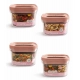 Generic Pack of 4 Switchers Airtight Storage Container Set 500 ML (Pink) Generic Pack of 4 Switchers Airtight Storage Container Set 500 ML (Pink)