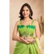Generic Women's Faux Linen Floral Print Ready to wear Saree With Unstitched Blouse 5.5Mtr (Green) Generic Women's Faux Linen Floral Print Ready to wear Saree With Unstitched Blouse 5.5Mtr (Green)