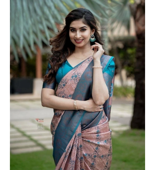 Generic Women's Soft Lichi Silk Printed Saree With Unstitched Blouse 5.5Mtr (Multicolor) Generic Women's Soft Lichi Silk Printed Saree With Unstitched Blouse 5.5Mtr (Multicolor)