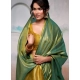 Generic Women's Tissue Silk Solid Saree With Unstitched Blouse 5.5Mtr (Light Green)