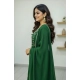 Generic Women's Georgette Ethnic Motif Round 3/4th Sleeve Kurti With Pant Dupatta Set (Green)