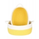Generic Cotton White 2 Pcs Storage Basket For Clothes (Yellow-White) Generic Cotton White 2 Pcs Storage Basket For Clothes (Yellow-White)