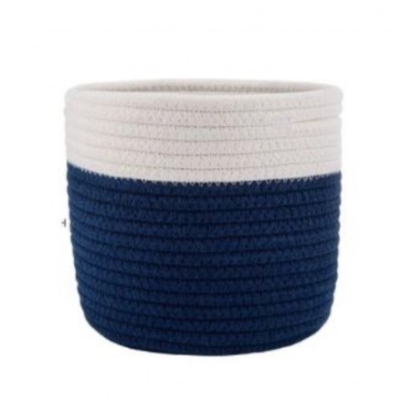Generic Cotton Flower Pot With Out Lid (White-Blue) Generic Cotton Flower Pot With Out Lid (White-Blue)