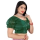Generic Women's Jimmy Solid Designer Neck Elastic Sleeve Readymade Blouse (Green 38 , Alterable up to 42)-PID65829 Generic Women's Jimmy Solid Designer Neck Elastic Sleeve Readymade Blouse (Green 38 , Alterable up to 42)-PID65829