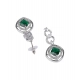 Generic Women's Brass Silver Plated Necklace set (Green) Generic Women's Brass Silver Plated Necklace set (Green)