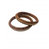 Generic Women's Plastic Silk Thread Bangles (Gold-Dark Brown, Size: 2.6) Generic Women's Plastic Silk Thread Bangles (Gold-Dark Brown, Size: 2.6)