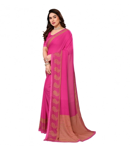 Generic Women's Georgette Printed Saree With Unstitched Blouse 5.5Mtr (Pink) Generic Women's Georgette Printed Saree With Unstitched Blouse 5.5Mtr (Pink)