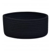 Generic Cotton 8x3 Inch Round 1 Pcs Bedside Organizer With Out Lid (Black)