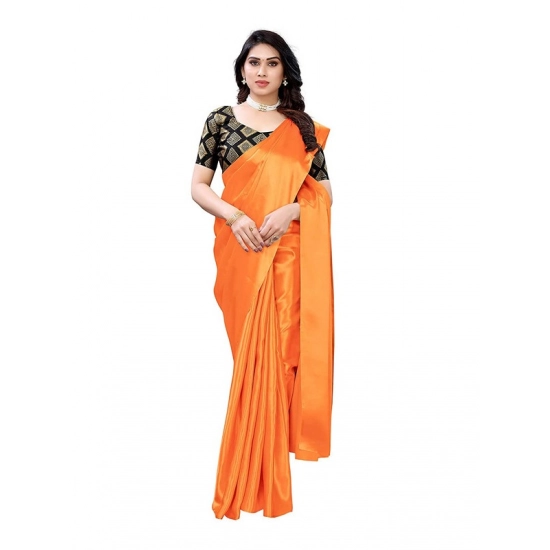 Generic Women's Satin Printed Saree With Unstitched Blouse 5.5Mtr (Mustard) Generic Women's Satin Printed Saree With Unstitched Blouse 5.5Mtr (Mustard)