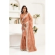 Generic Women's Faux Linen Floral Print Ready to wear Saree With Unstitched Blouse 5.5Mtr (Peach) Generic Women's Faux Linen Floral Print Ready to wear Saree With Unstitched Blouse 5.5Mtr (Peach)