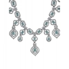 Generic Women's Brass Silver Plated Necklace set (Turquoise)