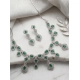 Generic Women's Brass Silver Plated Necklace set (Green) Generic Women's Brass Silver Plated Necklace set (Green)