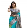 Generic Women's Faux_Tussar Geometric_Print Saree With Unstitched Blouse 5.5Mtr (Rama_Green)