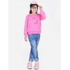 Generic Girl's Fleece Embellished Long Sleeves Sweatshirt (Pink) Generic Girl's Fleece Embellished Long Sleeves Sweatshirt (Pink)