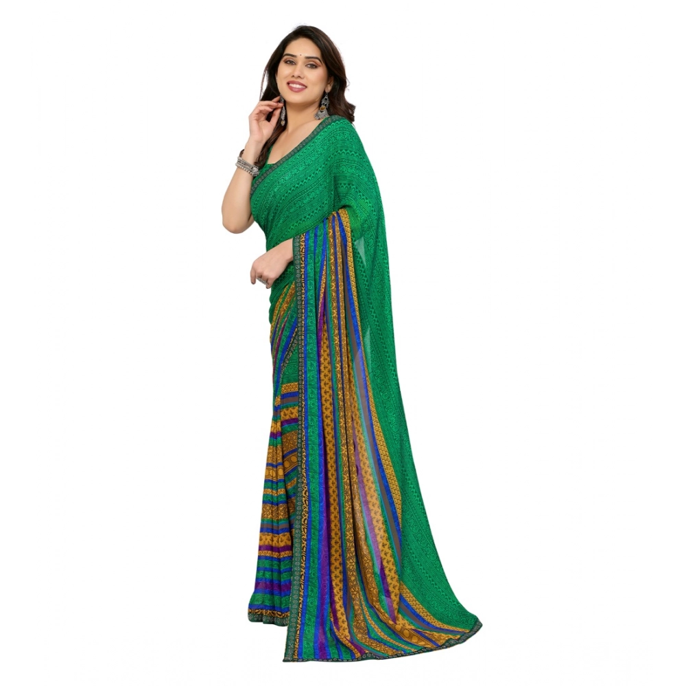 Generic Women's Georgette Printed Saree With Unstitched Blouse 5.5Mtr (Green) Generic Women's Georgette Printed Saree With Unstitched Blouse 5.5Mtr (Green)