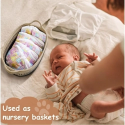 Generic Cotton Pack Of_1 Baby Basket 15x6 Inch Storage Basket For Clothes (Brown)