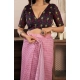 Generic Women's Faux Linen Geometric Ready to wear Saree With Unstitched Blouse 5.5Mtr (LightPink) Generic Women's Faux Linen Geometric Ready to wear Saree With Unstitched Blouse 5.5Mtr (LightPink)