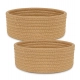 Generic Cotton 8x3 Inch Round 2 Set Bedside Organizer With Out Lid (Beige) Generic Cotton 8x3 Inch Round 2 Set Bedside Organizer With Out Lid (Beige)