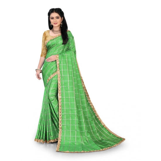 Generic Women's Sana Silk Bandhni Saree With Unstitched Blouse 5.5Mtr (Green) Generic Women's Sana Silk Bandhni Saree With Unstitched Blouse 5.5Mtr (Green)