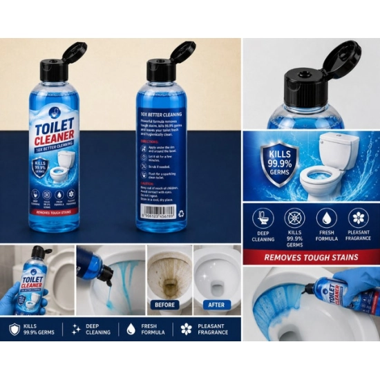 Generic Pack of 2 Ultra Clean Toilet Cleaner Gel Bottles 200 ML Generic Pack of 2 Ultra Clean Toilet Cleaner Gel Bottles 200 ML