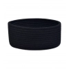 Generic Cotton 8x3 Inch Round 1 Pcs Bedside Organizer With Out Lid (Black)