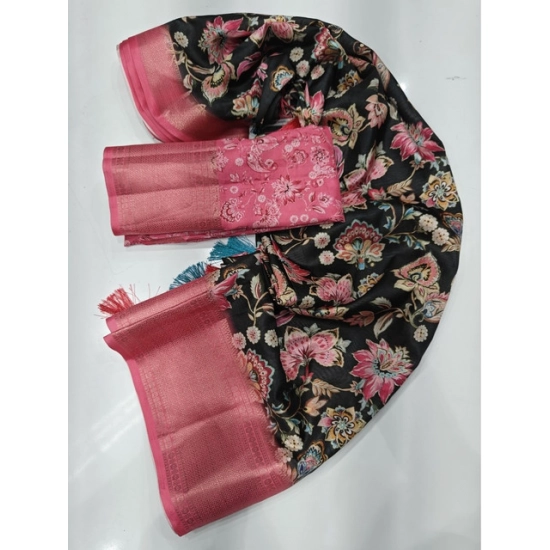 Generic Women's Cotton Silk Floral Printed Saree With Unstitched Blouse 5.5Mtr (Multicolor) Generic Women's Cotton Silk Floral Printed Saree With Unstitched Blouse 5.5Mtr (Multicolor)