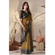 Generic Women's Faux_Linen Printed Saree With Unstitched Blouse 5.5Mtr (Mustard)