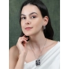Generic Women's Brass Silver Plated Pendant Set (Blue) Generic Women's Brass Silver Plated Pendant Set (Blue)
