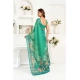 Generic Women's Linen Cotton Printed Ready To Wear Saree With Unstitched Blouse 5.5 Mtr (Green)